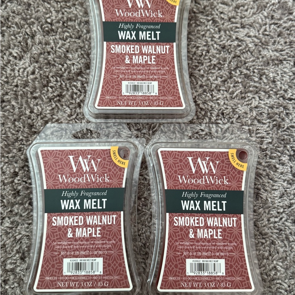Woodwick Smoked Walnut & Maple Wax Melts - Rich Brown